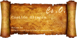 Csatlós Olimpia névjegykártya